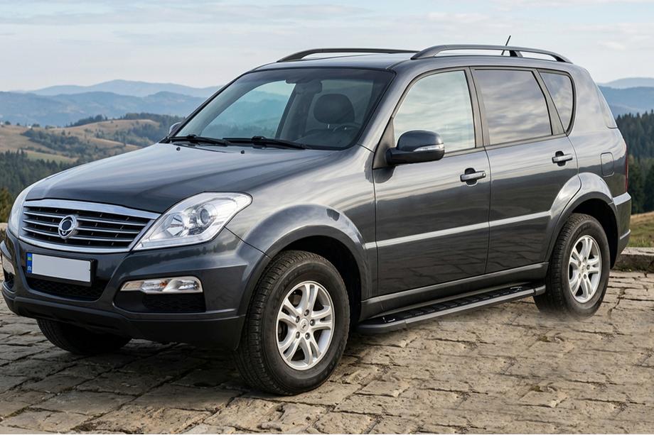 SsangYong Rexton I 2001-2017 Marchepieds Latéraux RedLine Black (2 pcs, Aluminium) Image