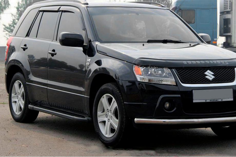 Suzuki Grand Vitara 2005-2017 Marchepieds Latéraux Allmond Black (2 pcs, Aluminium) Image