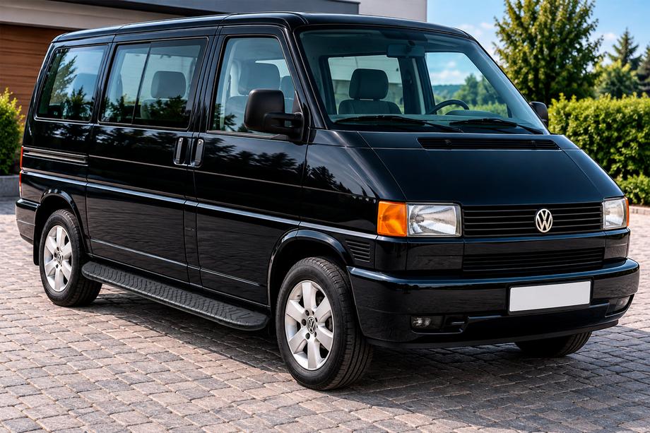 Volkswagen T4 Caravelle/Multivan 1990–2003 Marchepieds Latéraux Bosphorus Black (2 pcs, Aluminium) Image