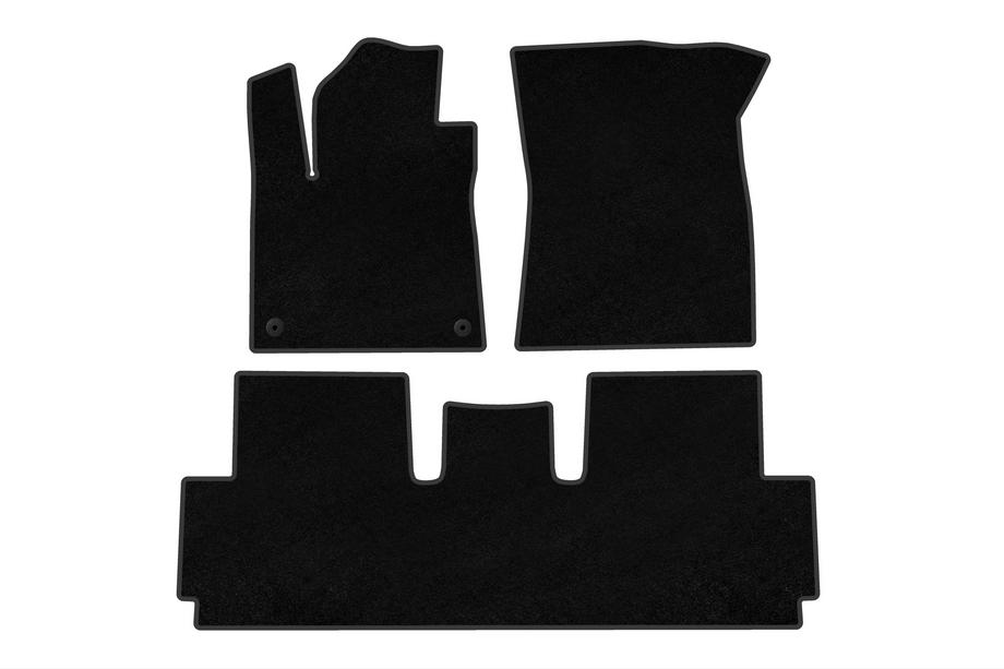 Citroen C-4 Picasso 2013–2022 Tapis de sol textiles Classic (pour Grand, 2 rangées, Noir) Image