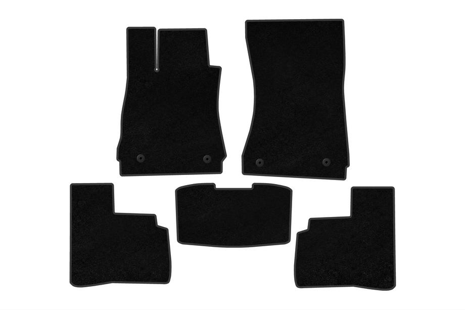 Mercedes S-class W221 2005-2013 Tapis de sol textile Premium (Short, Noir) Photo 2
