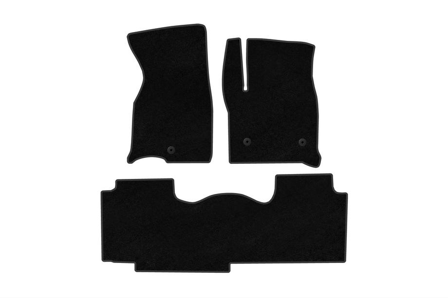 Chevrolet Tahoe 2020- Tapis de sol textile Deluxe (2 rangées, Noir) Image