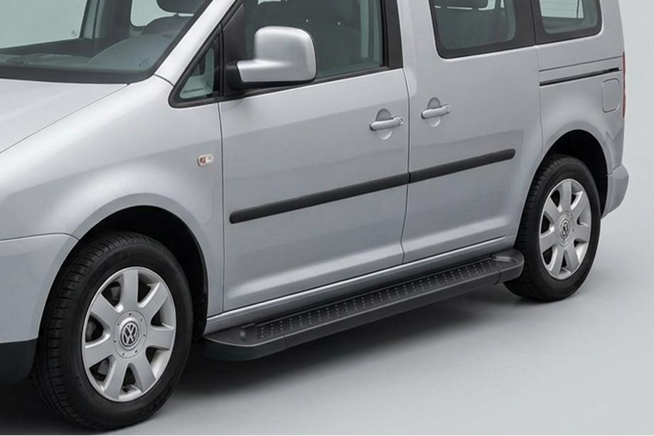 Volkswagen Caddy 2010-2015 Marchepieds Latéraux Allmond Black (2 pcs, Aluminium) Image