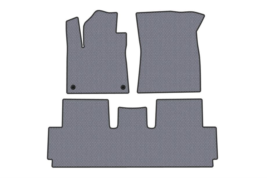 Citroen C-4 Picasso 2013–2022 Tapis de sol en caoutchouc Carsuit (pour Grand, 2 rangées, gris) Photo 1