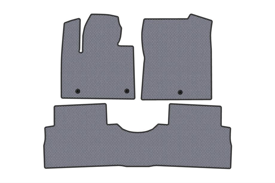 Hyundai Santa Fe 4 2018-2023 Tapis en Caoutchouc Carsuit (2 Rangées, Gris) Image