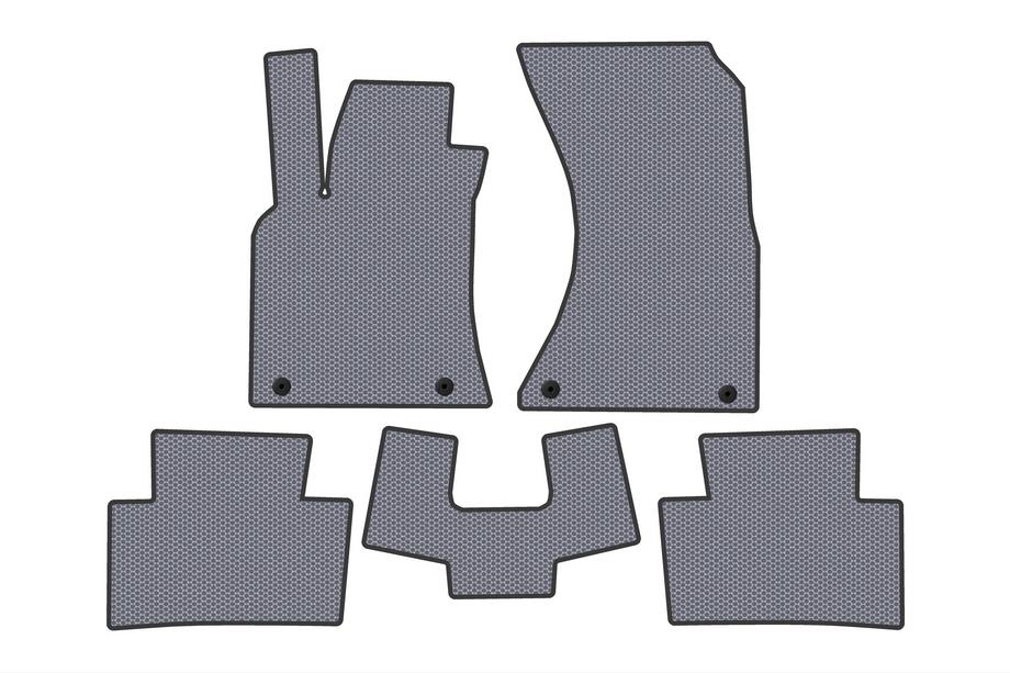 Porsche Macan 2014-2024 Tapis de sol en caoutchouc Carsuit pour habitacle (2019-2024, Gris) Photo 1