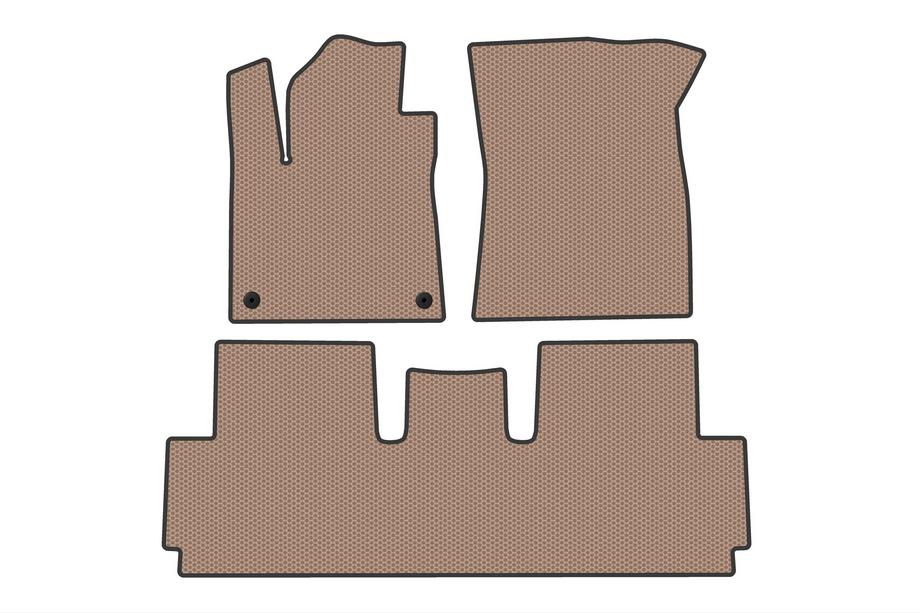 Citroen C-4 Picasso 2013–2022 Tapis de sol en caoutchouc Carsuit (pour Grand, 2 rangées, Beige) Image