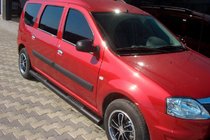Lada Largus 2012- Barres Latérales Black (2 pcs, Inox) photo 1