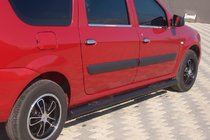 Lada Largus 2012- Barres Latérales Black (2 pcs, Inox) photo 2