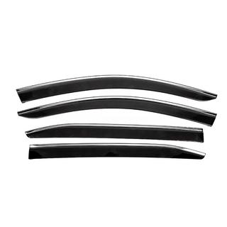 Déflecteurs de Vitres avec Moulure Chromée (4 pcs, Sunplex Chrome) Citroen C5 Aircross 2017-2025 photo 1