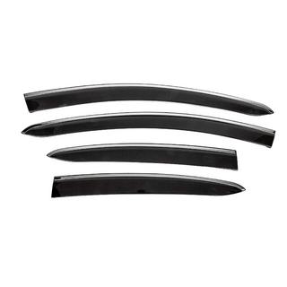 Déflecteurs de Vitres avec Moulure Chromée (4 pcs, Sunplex Chrome) photo 1