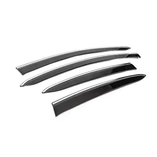 Déflecteurs de Vitres avec Moulure Chromée (4 pcs, Sunplex Chrome) Fiat Linea 2006-2018 photo 3