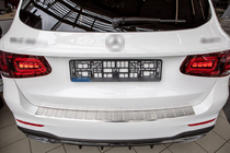 Mercedes GLC X253 2015-2022 Protection de pare-chocs arrière Carmos (2019-2022, inox) photo 1