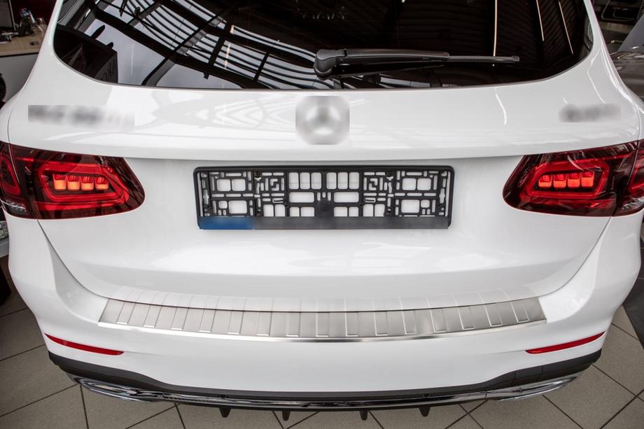 Mercedes GLC X253 2015-2022 Protection de pare-chocs arrière Carmos (2019-2022, inox) Image