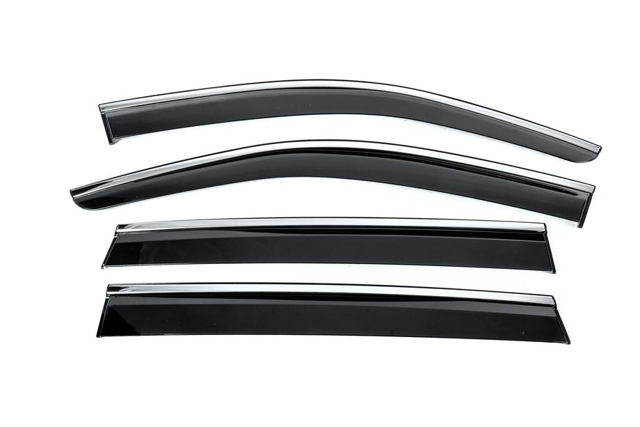Volkswagen Tiguan 2023- Deflecteurs de Vitres avec Moulure Chromee Niken Luxury (4 pcs) Image