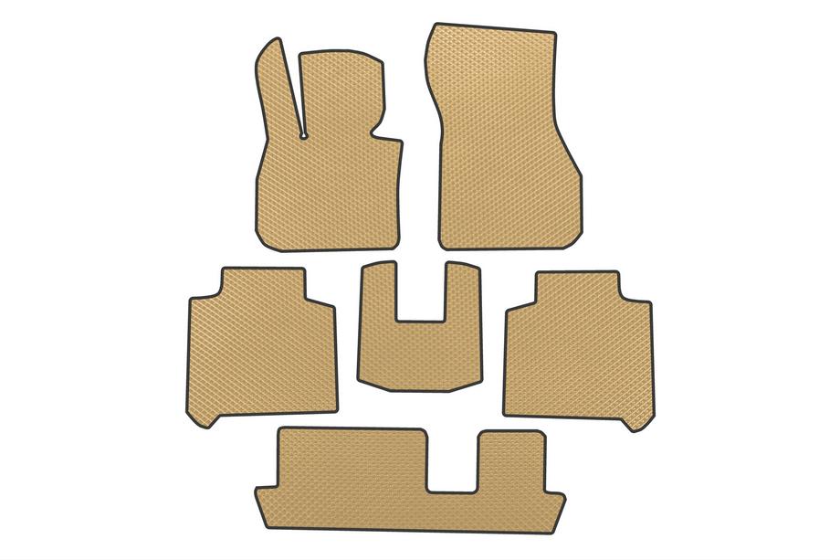 BMW 2 Series Active Tourer F45/F46 2014-2021 Tapis de sol EVA (3 Rangées, Pour F46, Beige) Image