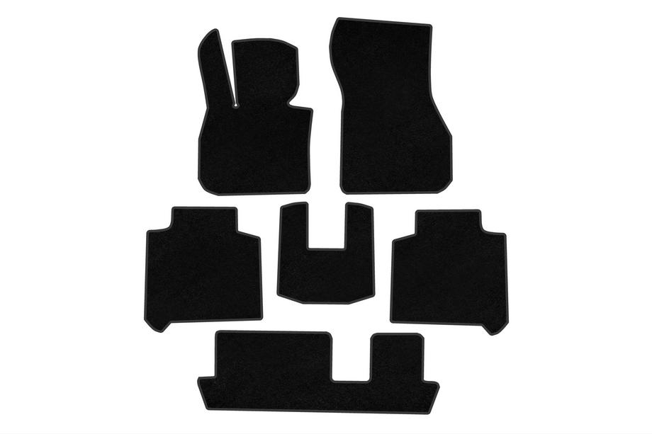 BMW 2 Series Active Tourer F45/F46 2014-2021 Tapis de Sol Textile Deluxe (3 Rangées, Pour F46, Noir) Image