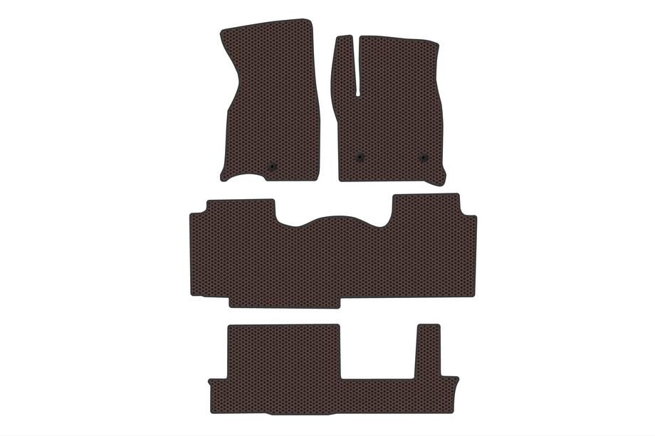 Chevrolet Tahoe 2020- Tapis en Caoutchouc Carsuit (3 Rangées, Marron) Photo 1