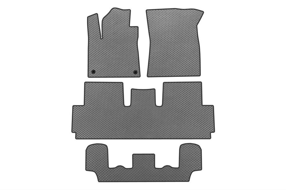 Citroen C-4 Picasso 2013–2022 Tapis de sol EVA (Pour Grand, 3 Rangées, Gris) Image