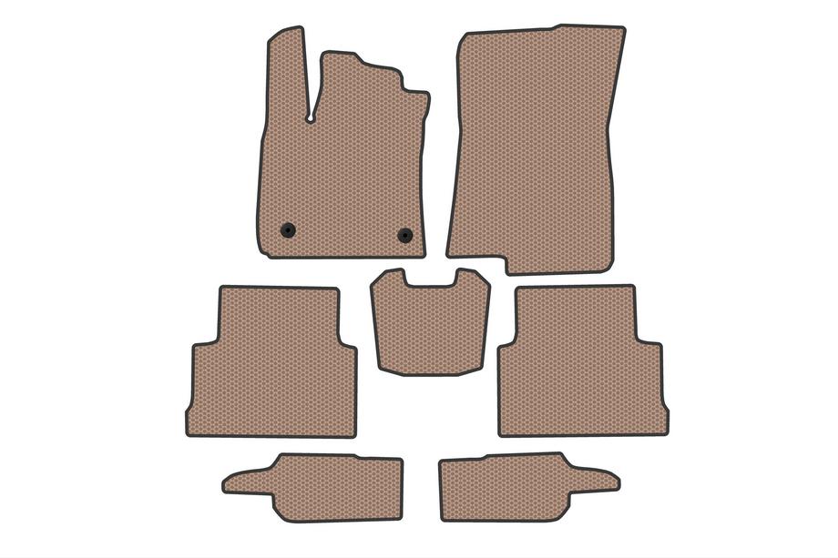 Dacia Jogger 2022- Tapis en Caoutchouc Carsuit (3 Rangées, Beige) Image