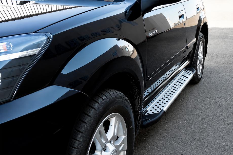 GreatWall Haval/Hover H3 2005-2013 Marchepieds latéraux Allmond Grey (2 pcs, aluminium) Image