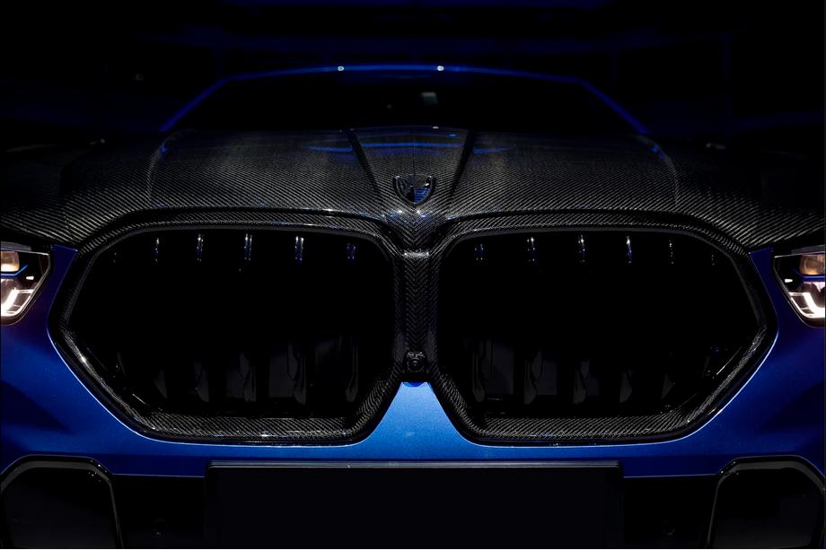 BMW X6 G06 2019–2027 Encadrement de calandre LRT (2023+, Carbone) Image