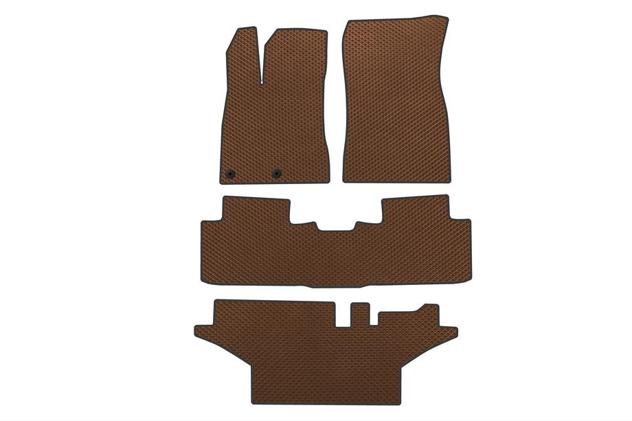 Peugeot 5008 2024- Tapis de sol EVA (3 Rangées, Marron) Image