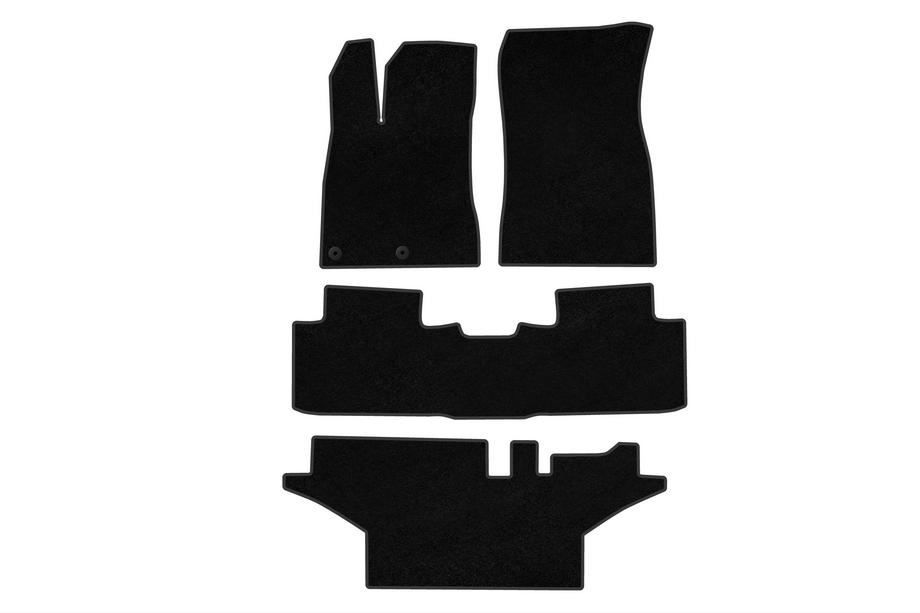 Peugeot 5008 2024- Tapis de sol textile Classic (3 rangées, Noir) Image