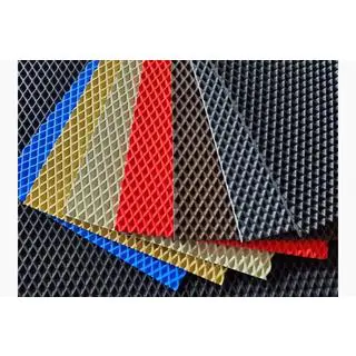 Feuille EVA pour tapis de voiture 150x235 (Motif losange, Marron) photo 3