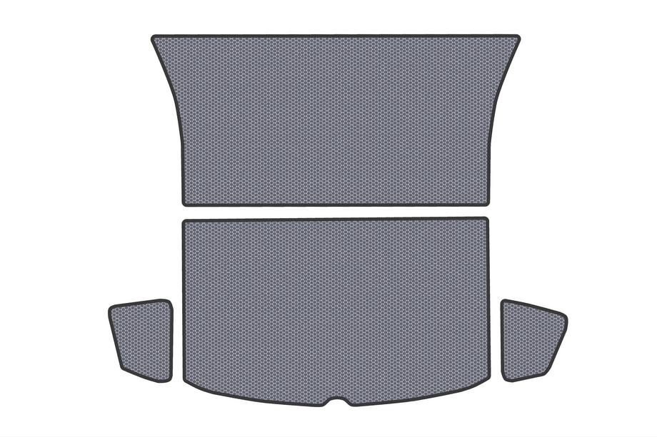 Tesla Model Y 2020- Tapis de coffre arrière supérieur en caoutchouc (Pour Juniper 2025-, gris) Photo 1