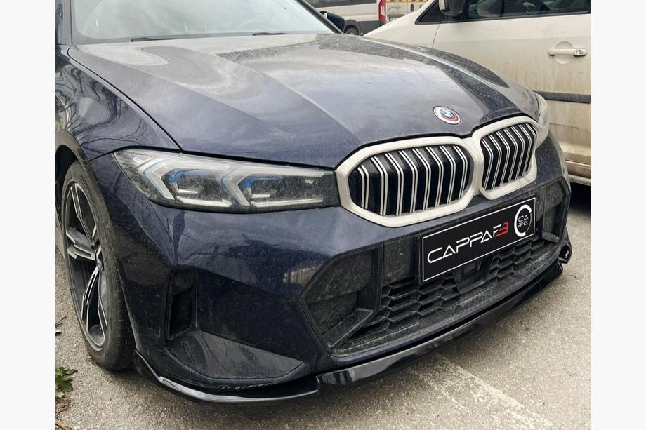 BMW 3 Series G20/G21 2018- Lame Avant EuroCap V1 (pour M-Performance 2022-, Noir Brillant) Photo 2