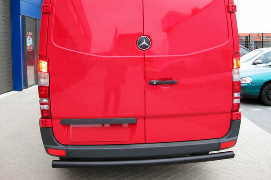 Mercedes Sprinter W906 2006–2018 Protection Arrière AK002 Noir (Inox) Photo 2