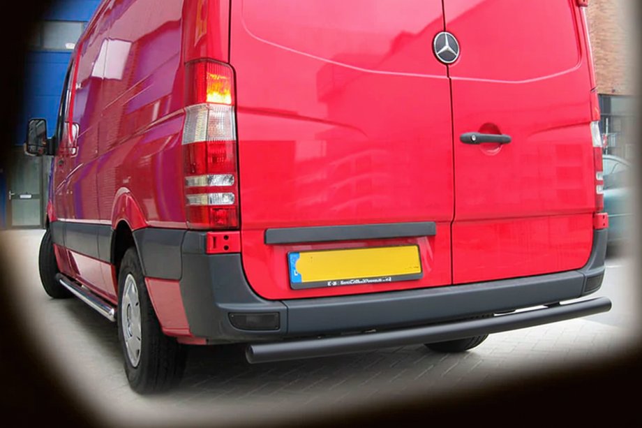 Mercedes Sprinter W906 2006–2018 Protection Arrière AK002 Noir (Inox) Photo 1