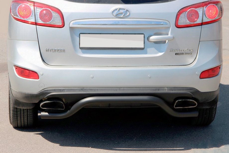 Hyundai Santa Fe 2 2006-2012 Arceau Arrière AK007-2 Noir (Inox) Photo 2