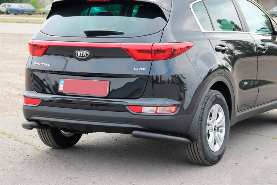 Kia Sportage 2015-2021 Protection d’Angle Arrière AK003 Noir (Inox) Photo 2