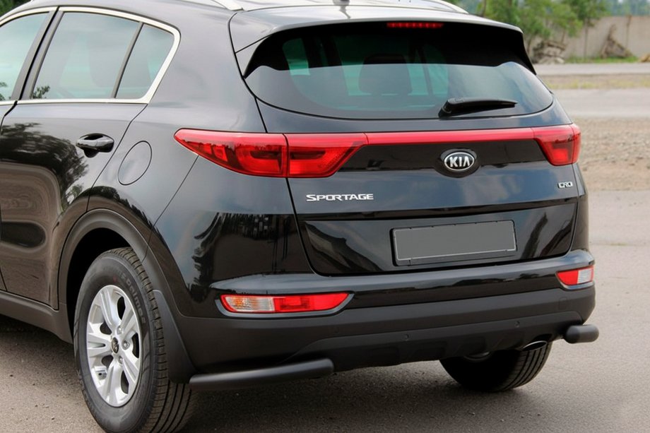 Kia Sportage 2015-2021 Protection d’Angle Arrière AK003 Noir (Inox) Photo 1