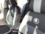 Skoda Octavia II A5 2006-2010 Housses de Sièges Auto (Similicuir↗Tissu, Premium) photo 10