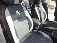 Skoda Octavia II A5 2006-2010 Housses de Sièges Auto (Similicuir↗Tissu, Premium) photo 16