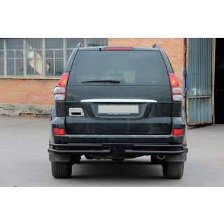 Barres Arrières Doubles AK003-1 Noir (2 pcs, Inox) Toyota Land Cruiser Prado 120 2002-2009 photo 2