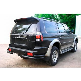 Coins arrières doubles Black (2 pcs, inox) Mitsubishi Pajero Sport 1996-2007
