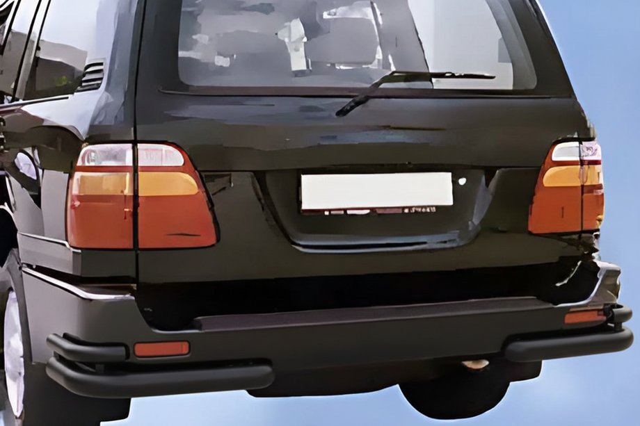 Toyota Land Cruiser 100 1998-2007 Barres d'angle arrière AK003-Double Black (2 pcs, inox) Photo 3
