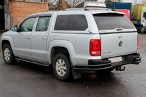 Volkswagen Amarok 2010-2022 Barres d'angle arrière AK003-Double Black (2 pcs, inox) photo 4
