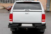 Volkswagen Amarok 2010-2022 Barres d'angle arrière AK003-Double Black (2 pcs, inox) photo 5