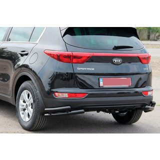 Protection Arrière d’Angle Double AK003 Double Noir (Inox) Kia Sportage 2015-2021 photo 1