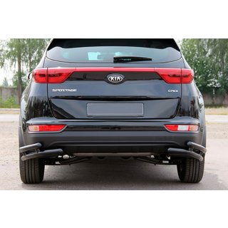 Protection Arrière d’Angle Double AK003 Double Noir (Inox) Kia Sportage 2015-2021 photo 2