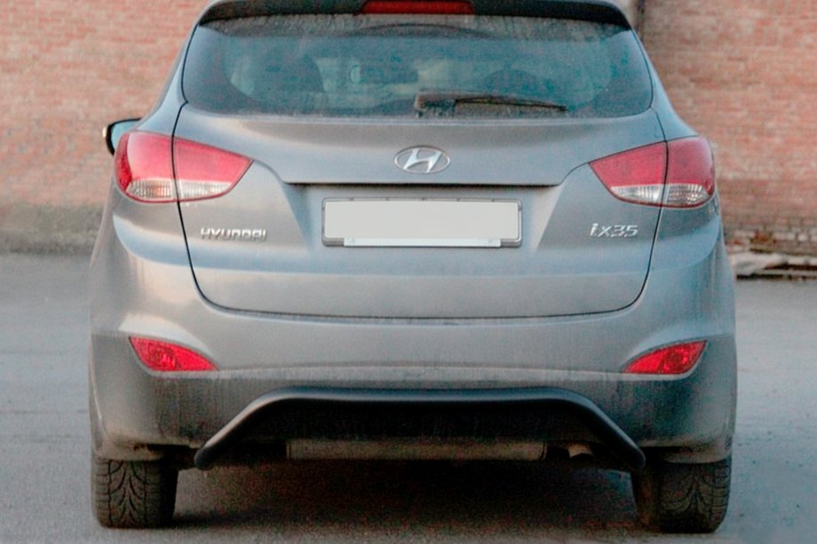 Hyundai IX-35 2010-2015 Protection Arrière AK007 Noir (Inox) Image