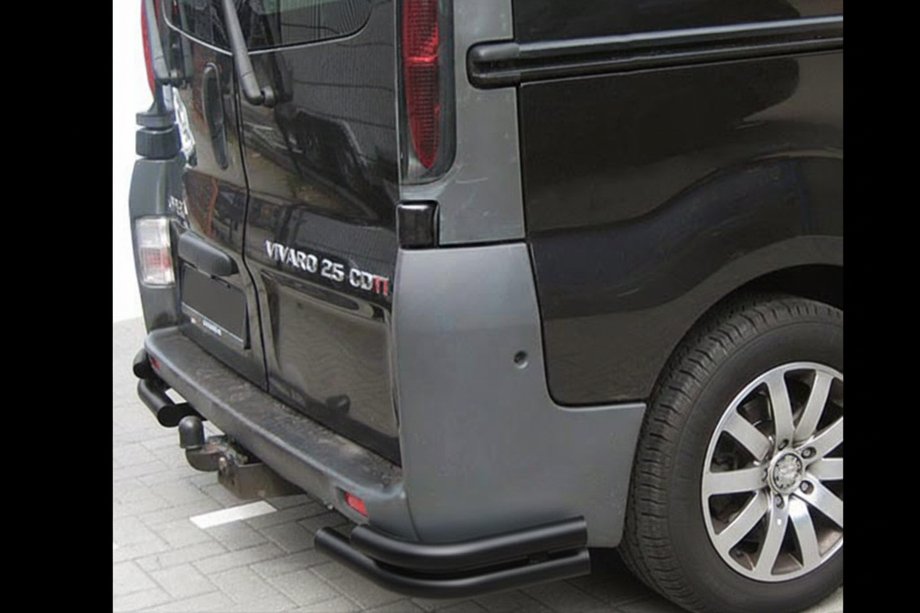 Opel Vivaro 2001–2015 Coins Arrière AK003-Double Black (Inox) Photo 1