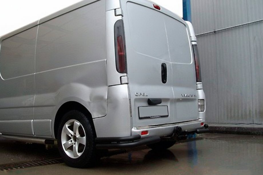 Renault Trafic 2001–2015 Coins Arrière AK003-Double Black (Inox) Image