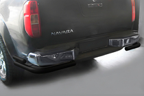 Nissan Navara 2006-2015 Protection Arrière AK003-Double Noir (Inox) photo 1