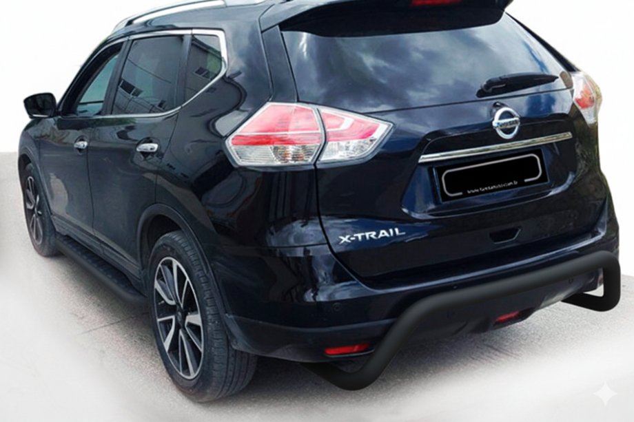 Nissan X-trail T32/Rogue 2014-2021 Protection Arrière AK007 Noir (Inox) Photo 1